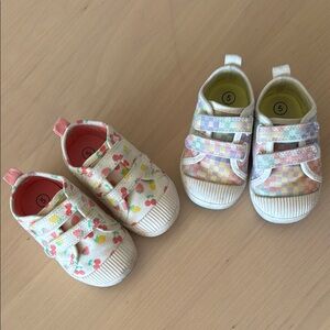 Cat & Jack fruit and Checkered Baby Shoes